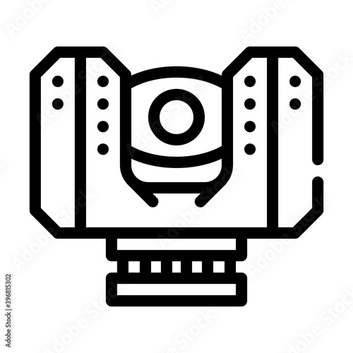 laser scanner device line icon vector illustration