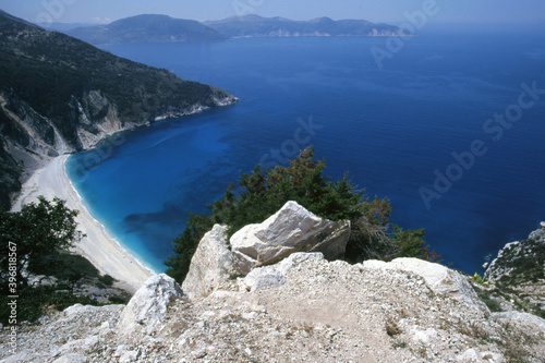 Greek island Cephalonia above Myrtos Beach