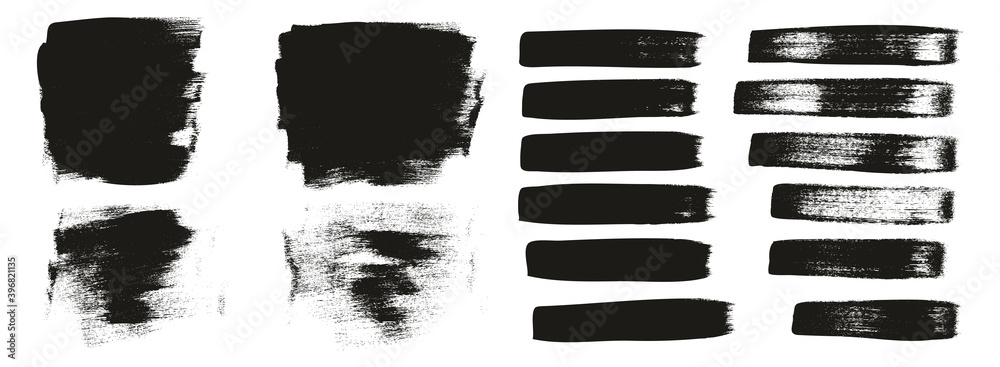 Flat Calligraphy Paint Brush Regular Short Background & Straight Lines Mix High Detail Abstract Vector Background Mix Set 