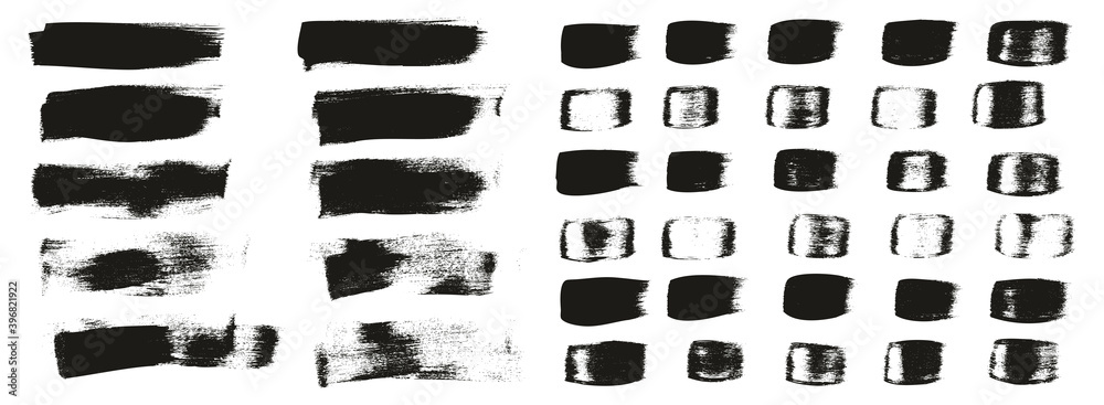 Flat Calligraphy Paint Brush Regular Short Background & Straight Lines Mix High Detail Abstract Vector Background Mix Set 