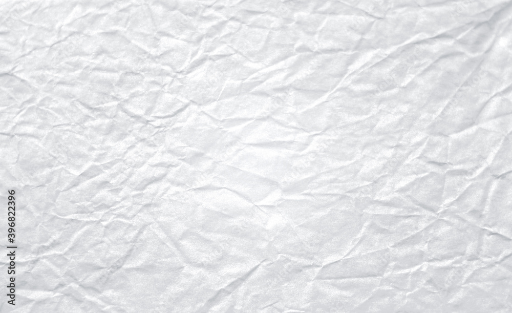 Crumpled white old paper abstract wall background