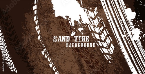 Tire Poster Sand Background photo