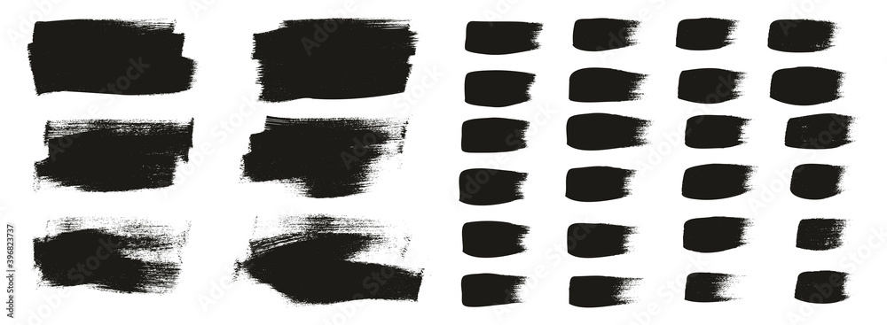 Flat Calligraphy Paint Brush Regular Short Background & Straight Lines Mix High Detail Abstract Vector Background Mix Set 