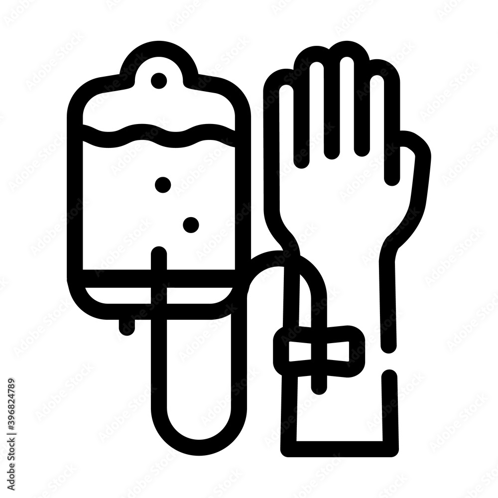 medical dropper treatment line icon vector illustration medical dropper treatment line icon vector illustration