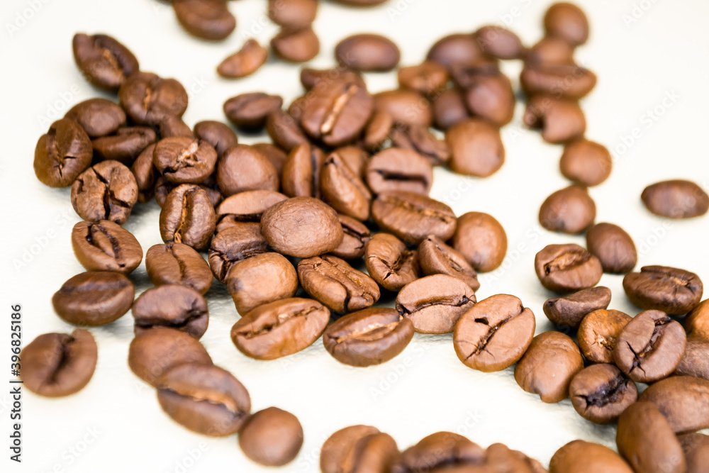 coffee beans on a white background coffee beans on a white background