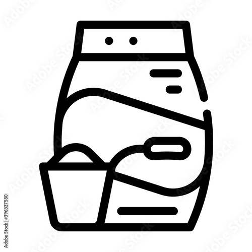 washing powder allergen line icon vector illustration