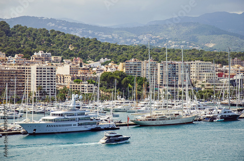 Luxury yachts in the port of Palma de Mallorca, Spain