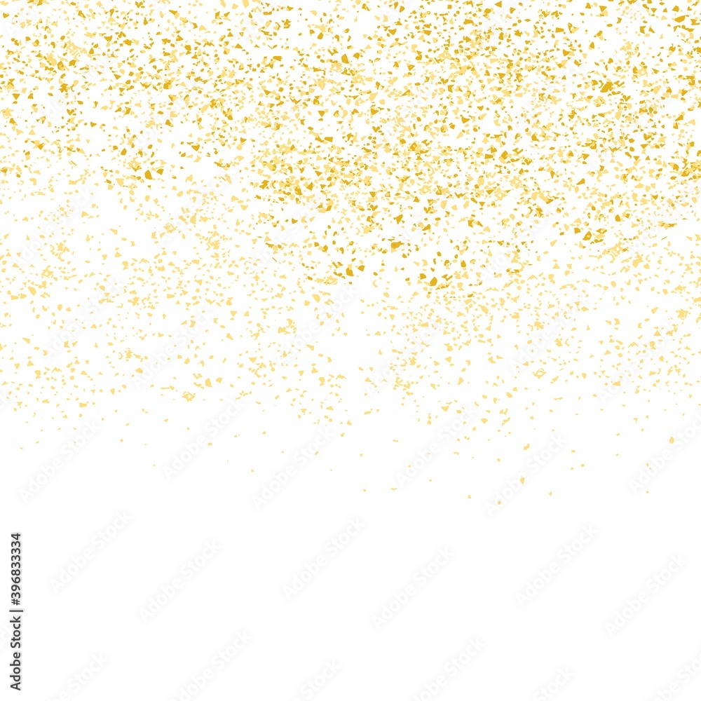Gold glitter dot and white empty background vector illustration