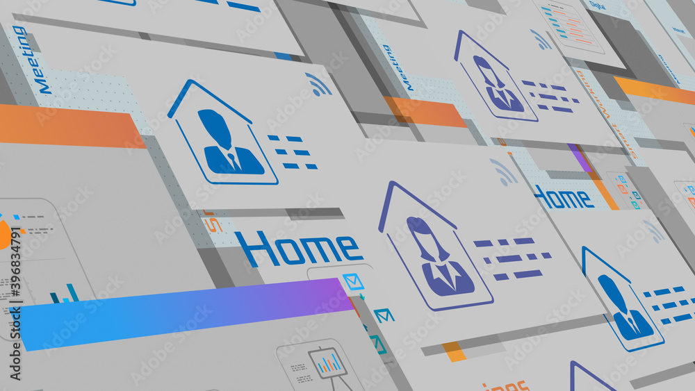 concept of smart working and teamwork, icons of business people, charts and reports (3d render) concept of smart working and teamwork, icons of business people, charts and reports (3d render)