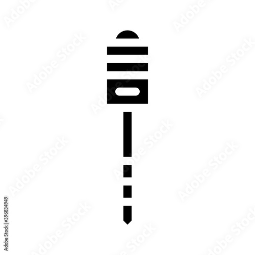 marking peg stick glyph icon vector illustration