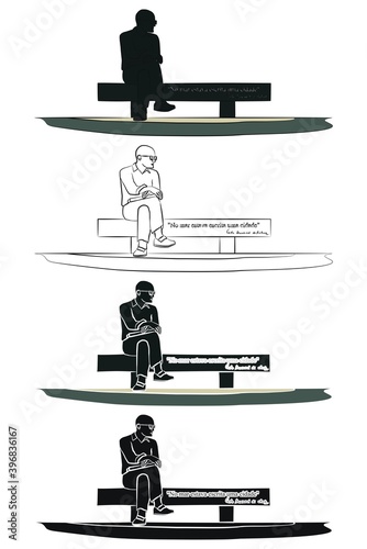 Carlos Drummond Statue, Rio de Janeiro, Brazil.