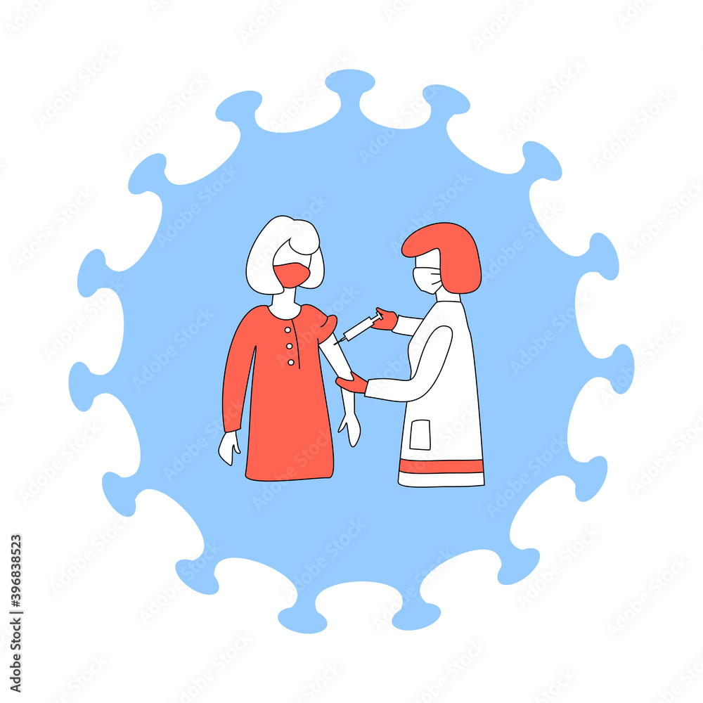 Vaccination, disease prevention. Injection medicine. Vaccination, disease prevention. Injection medicine.