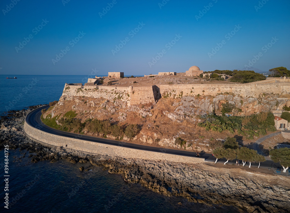 Fortezza Fortress in Rethymno, Greece. One of the most famous landmarks in Crete.