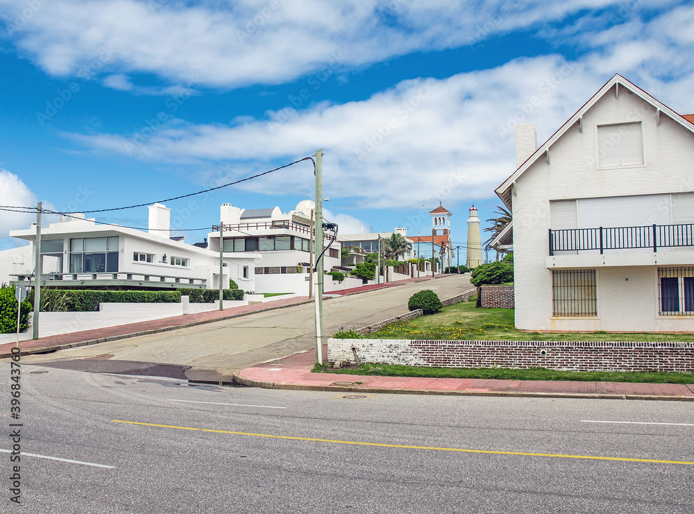 Nice sunny street at Punta del Este, Uruguay Nice sunny street at Punta del Este, Uruguay
