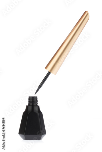 Cosmetic eyeliner isolated on white background photo