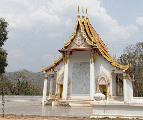 Kanchanaburi,Thailand- February 19,2018: Temple Wat Trai Rattanaram photo
