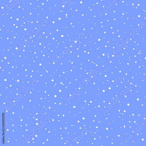 Winter background in blue tones with different snowflakes for Christmas and New Year festive decor.