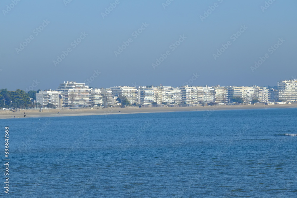 The bay of la Baule during a sunny day of november 2020.