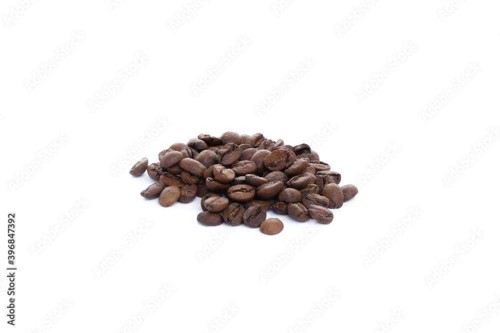 Coffee beans isolated on a white background Coffee beans isolated on a white background