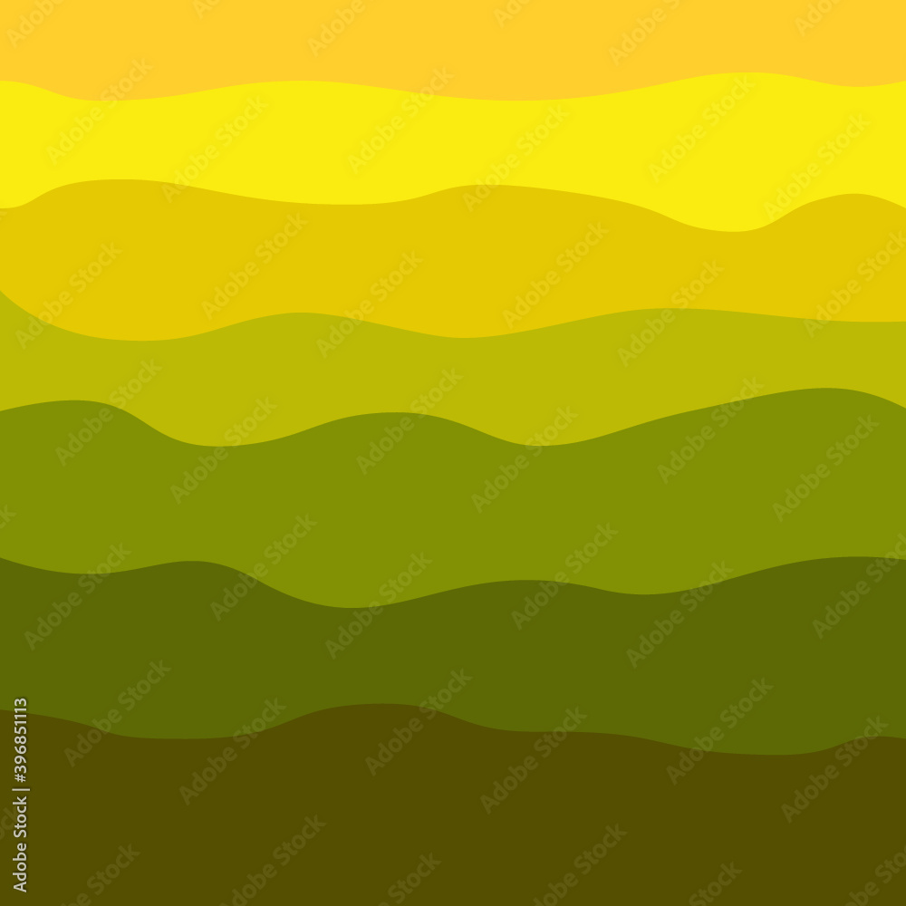 Abstract vector yellow wavy background