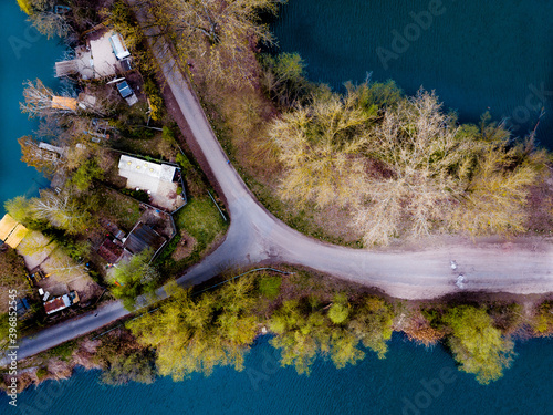 Crossroads from the air photo