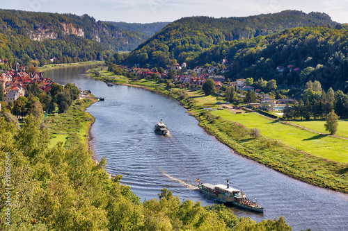 Sächsische Schweiz - Stadt Wehlen - Elbblick