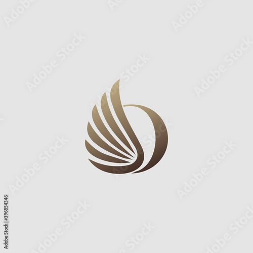 Letter O Logo Luxury wing. Trendy Design concept luxury wing and letter A for corporate, lawyer, notary, firm, automotive, community and more brand identity.