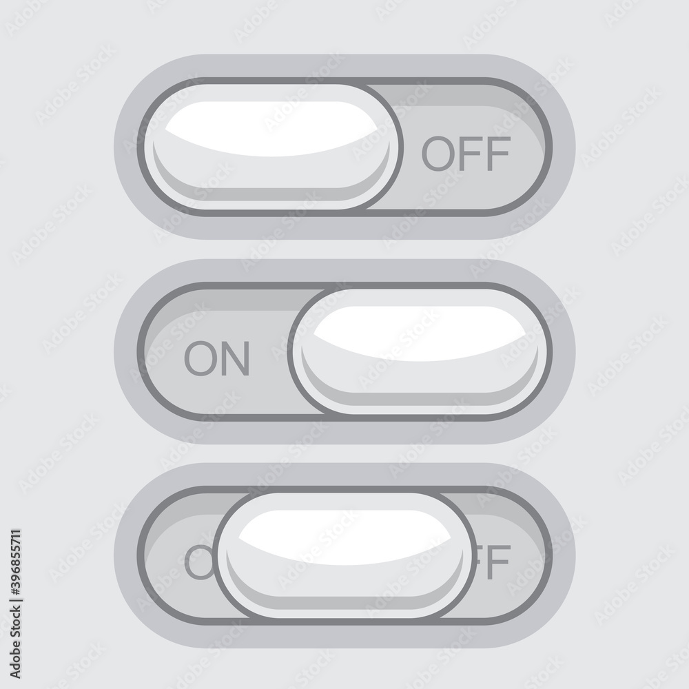 Light Web UI Elements Design Gray. Elements Buttons, Switchers, Slider Light Web UI Elements Design Gray. Elements Buttons, Switchers, Slider