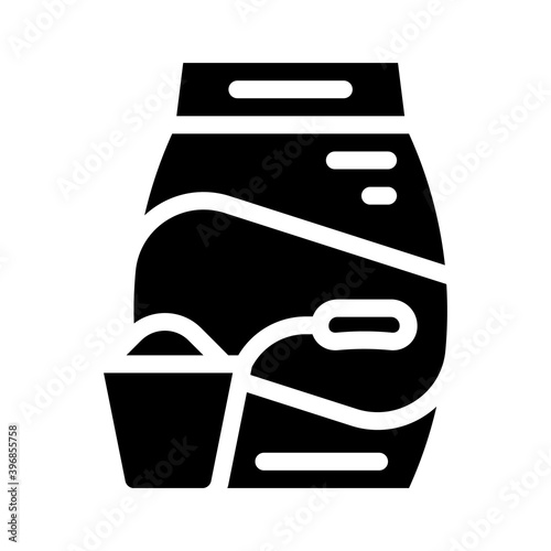 washing powder allergen glyph icon vector illustration