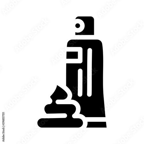 shaving foam allergen glyph icon vector illustration