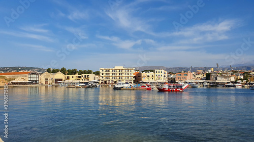 The Old Venetian Harbour of Chania  Crete  Greece.