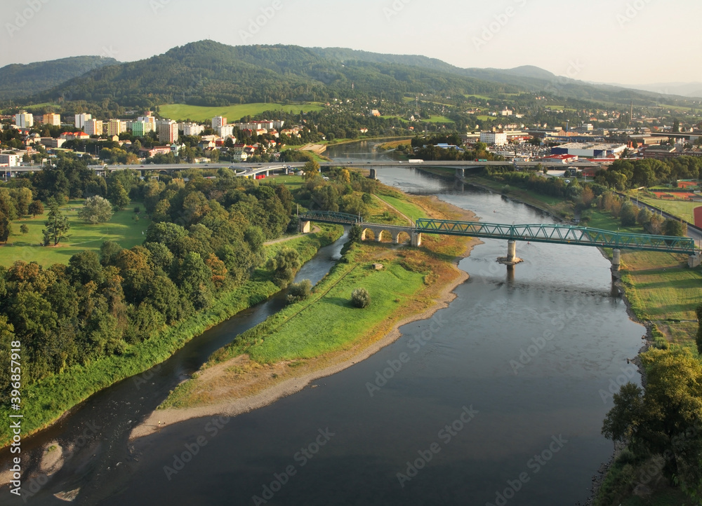 Panoramic view of Decin. Czech Republic