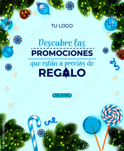Concepto de tarjeta de navidad 2020