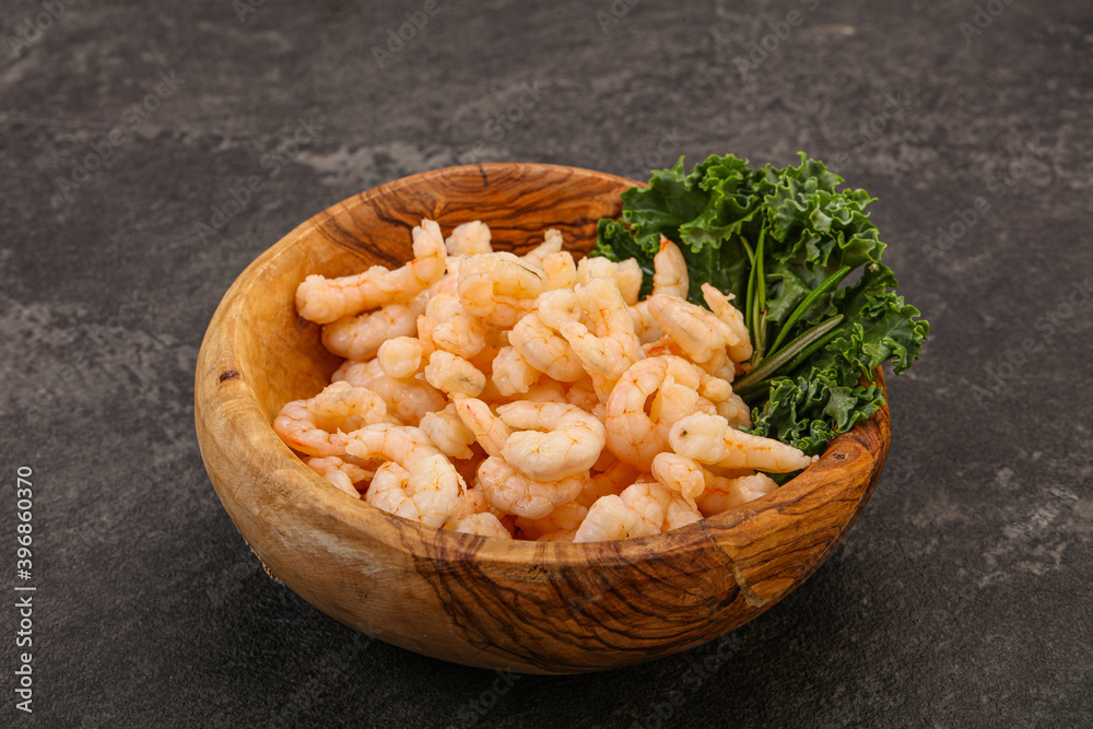 Small unshelled shrimps in the bowl Small unshelled shrimps in the bowl