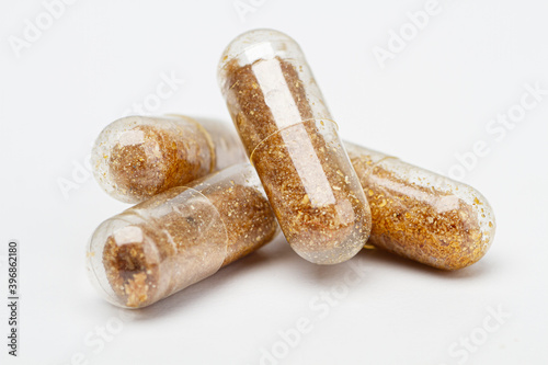 Pile of transparent pills