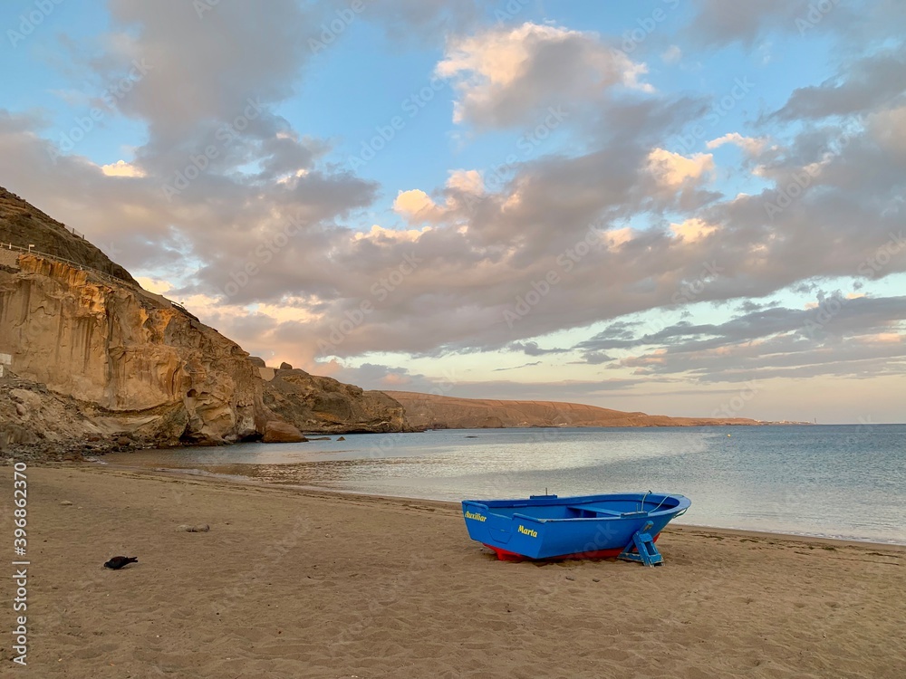 boat on the beach at Gran Canaria boat on the beach at Gran Canaria