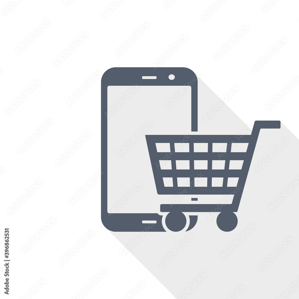 Online shop flat design vector icon, business concept illustration Online shop flat design vector icon, business concept illustration