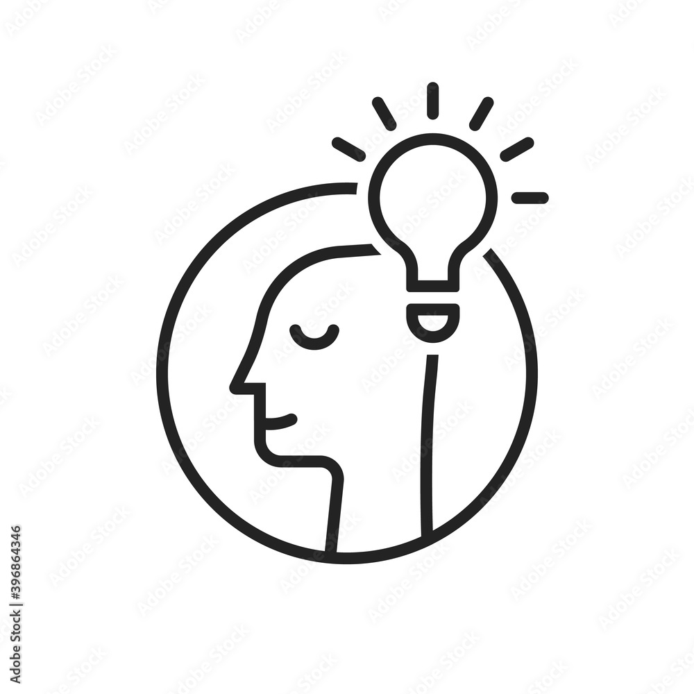 light bulb with head like insight logo light bulb with head like insight logo