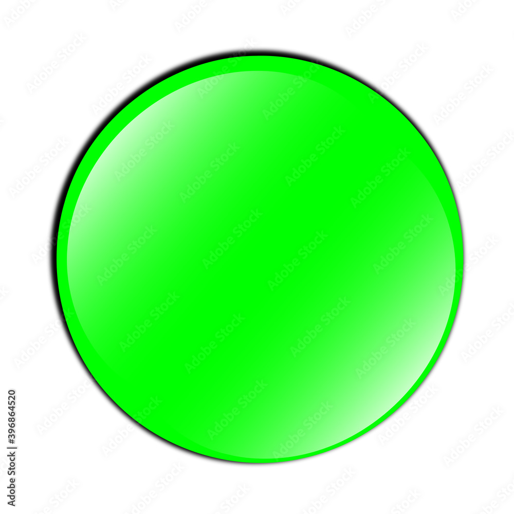 3d green button graphics
