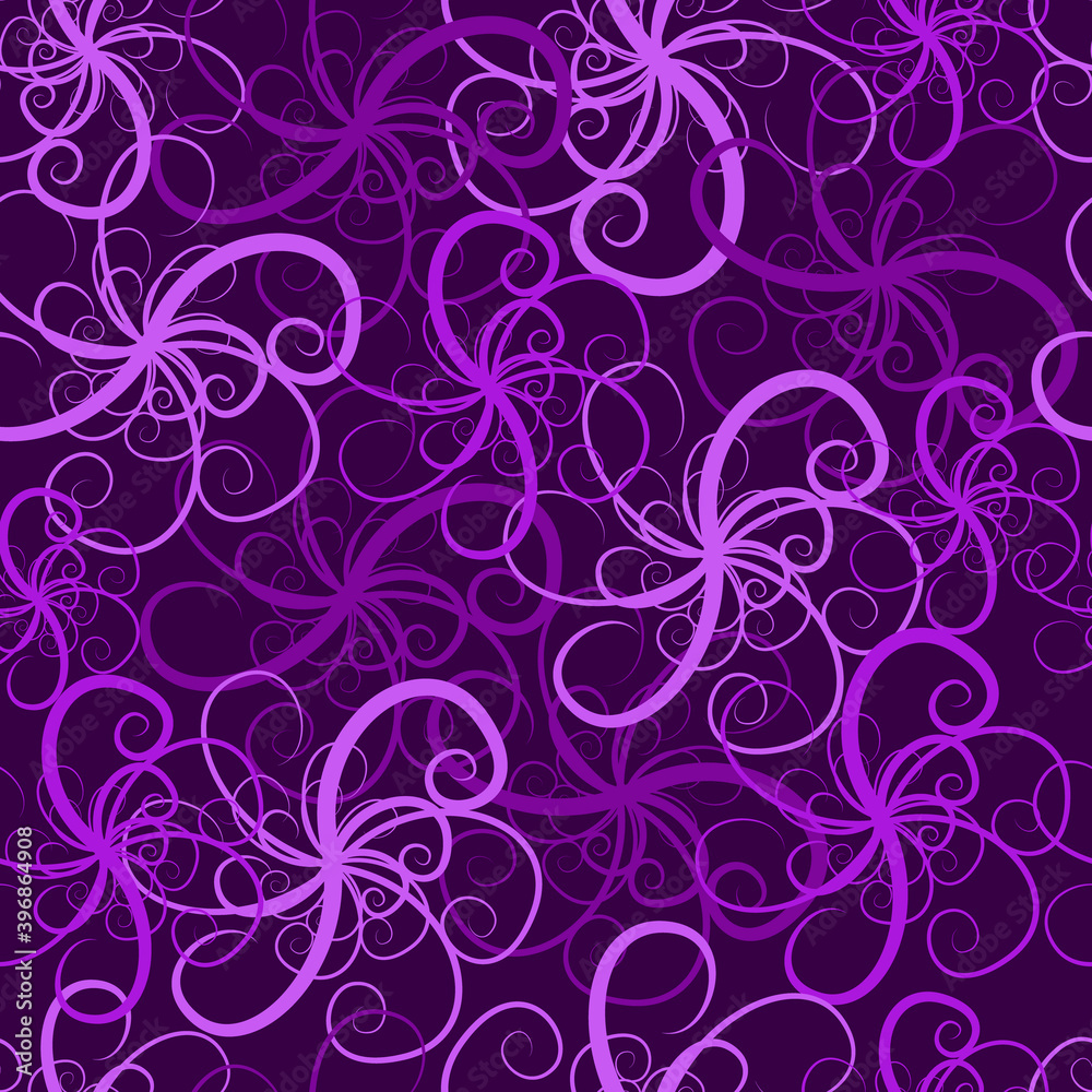 Abstract vector seamless pattern in purple tones. Abstract vector seamless pattern in purple tones.