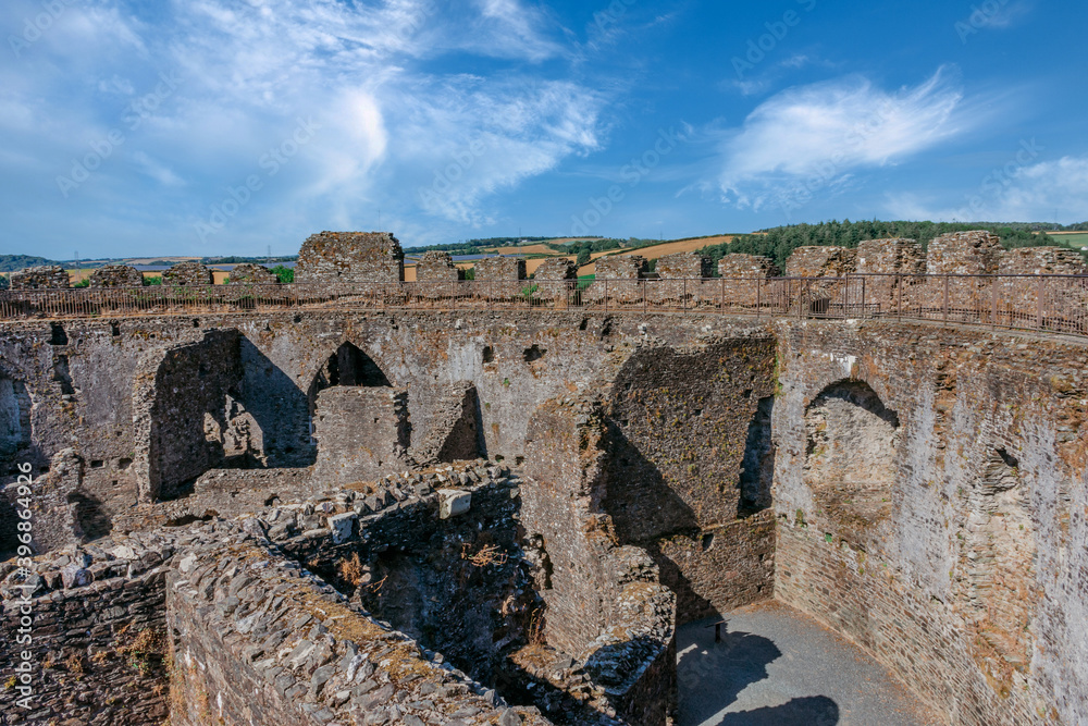The 13th century circular keep of Restormel castle