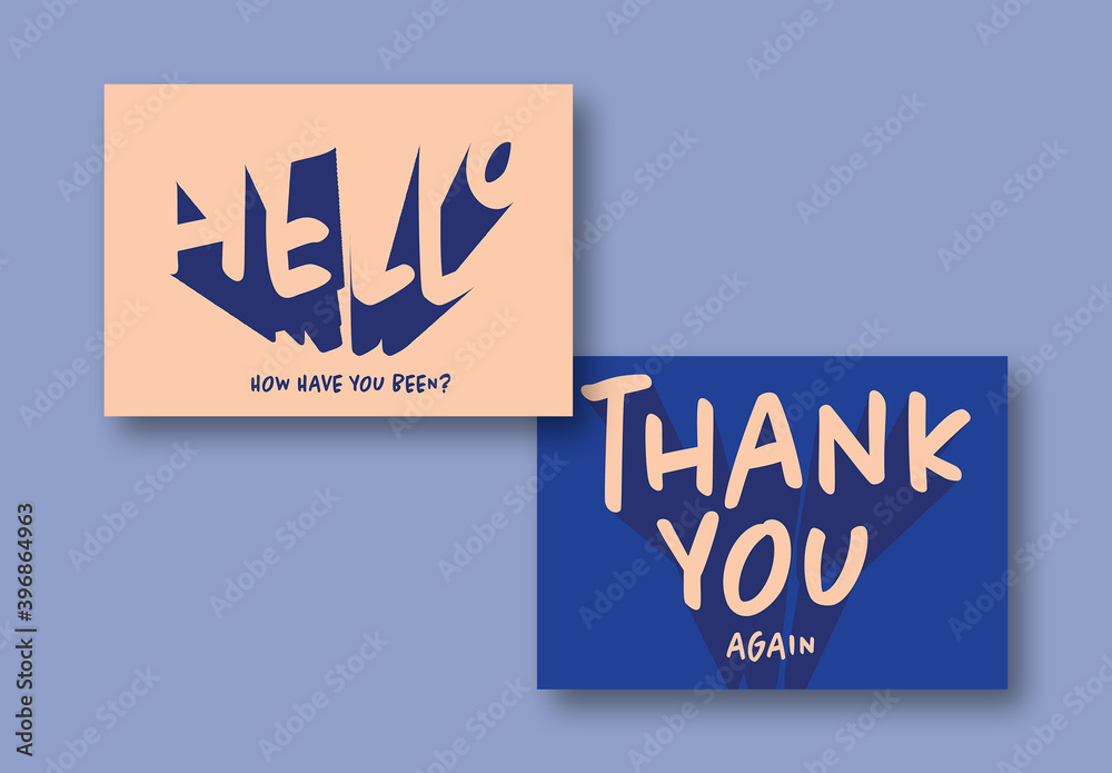 Text Effect Postcard Set Stock Template | Adobe Stock