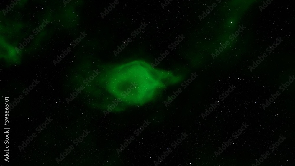 Science fiction illustrarion, deep space nebula, colorful space background with stars 3d render