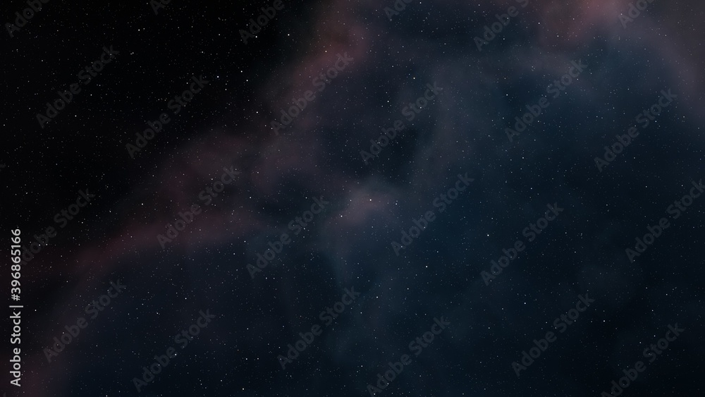 Fototapeta premium Science fiction illustrarion, deep space nebula, colorful space background with stars 3d render
