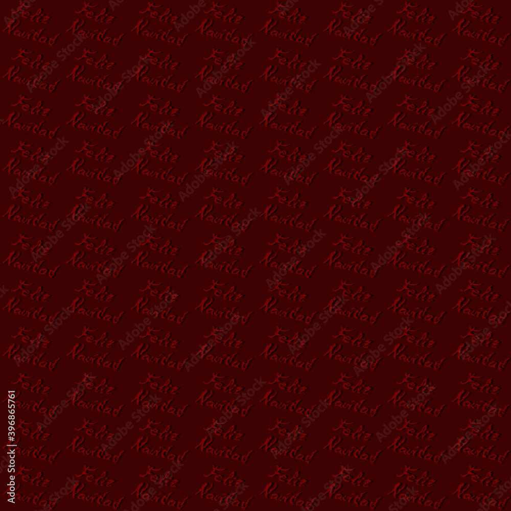  diagonal geometric pattern of the Spanish words Merry Christmas with brushstroke effect in red tones.