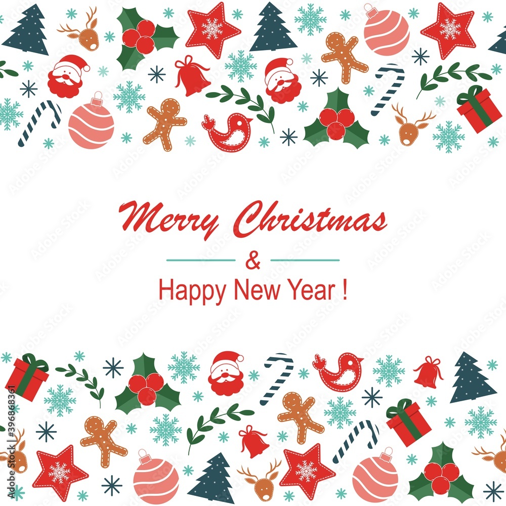Fototapeta premium Christmas holiday card