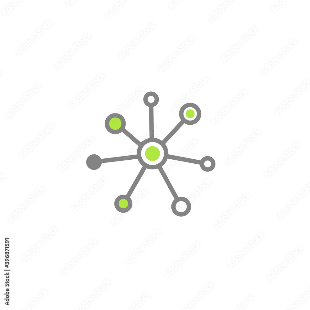 Hub network connection line icon isolated on white. System or technology logo. Hub network connection line icon isolated on white. System or technology logo.