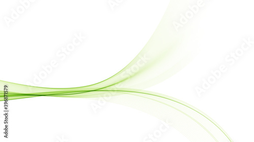 Green abstract wave vector background Design element for brochure, banner, poster, web design.