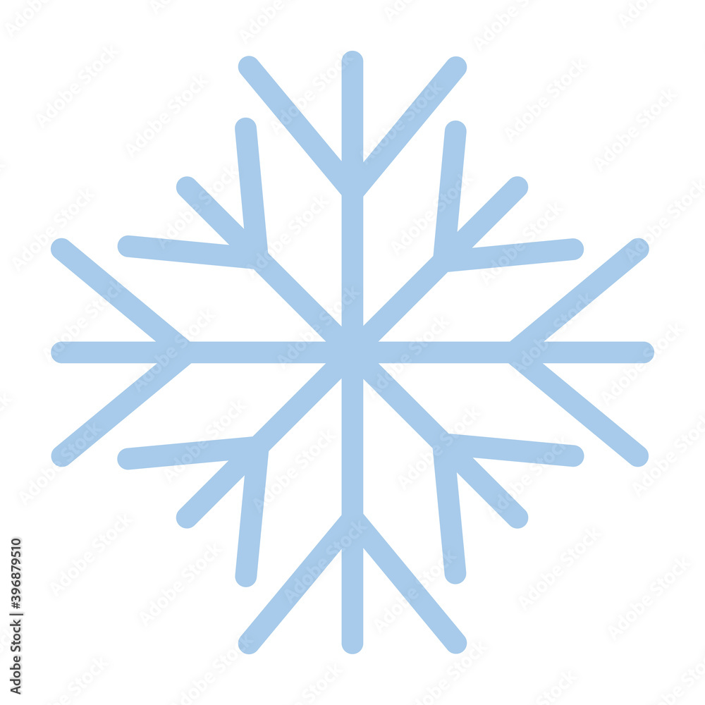 snowflake of blue color on white background snowflake of blue color on white background