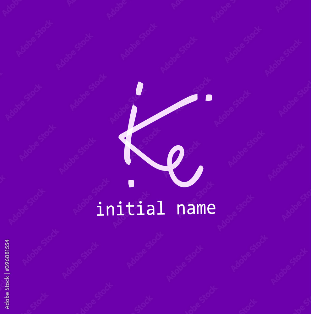 KE handwritten logo for identity KE handwritten logo for identity